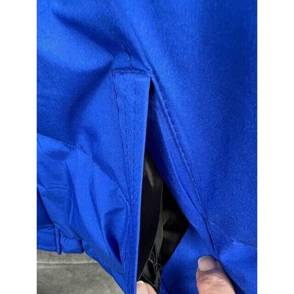Womens Puffer Jacket Sz M Blue Lightweight Hoodie with Pull String Stretch Cuff - Picture 4 of 8